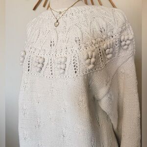 1990s Express Cotton Knit in White Pumpkin